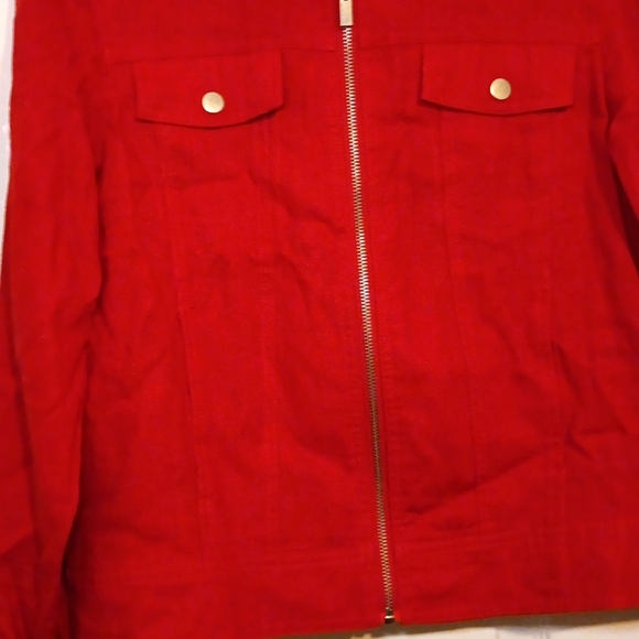 Rachel Roy Bright Red Linen Top - Picture 3 of 6